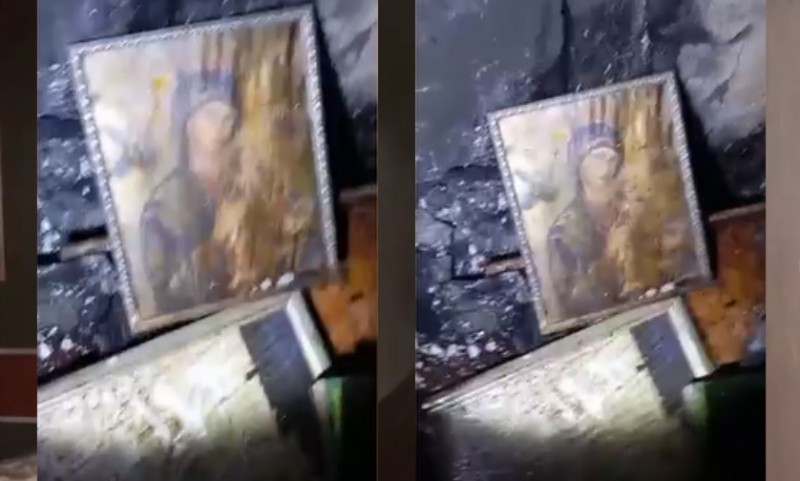 Imagem resiste a incêndio que destruiu casa no Universitário