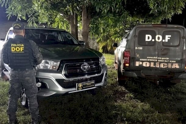 DOF recupera Toyota Hilux  furtada e prende duas mulheres em Amambai