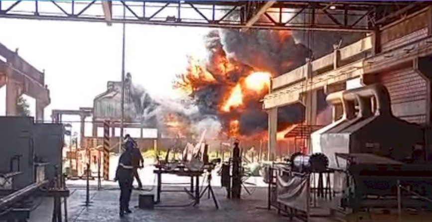 VÍDEO: Incêndio atinge torre de resfriamento da Usina Raízen em Caarapó